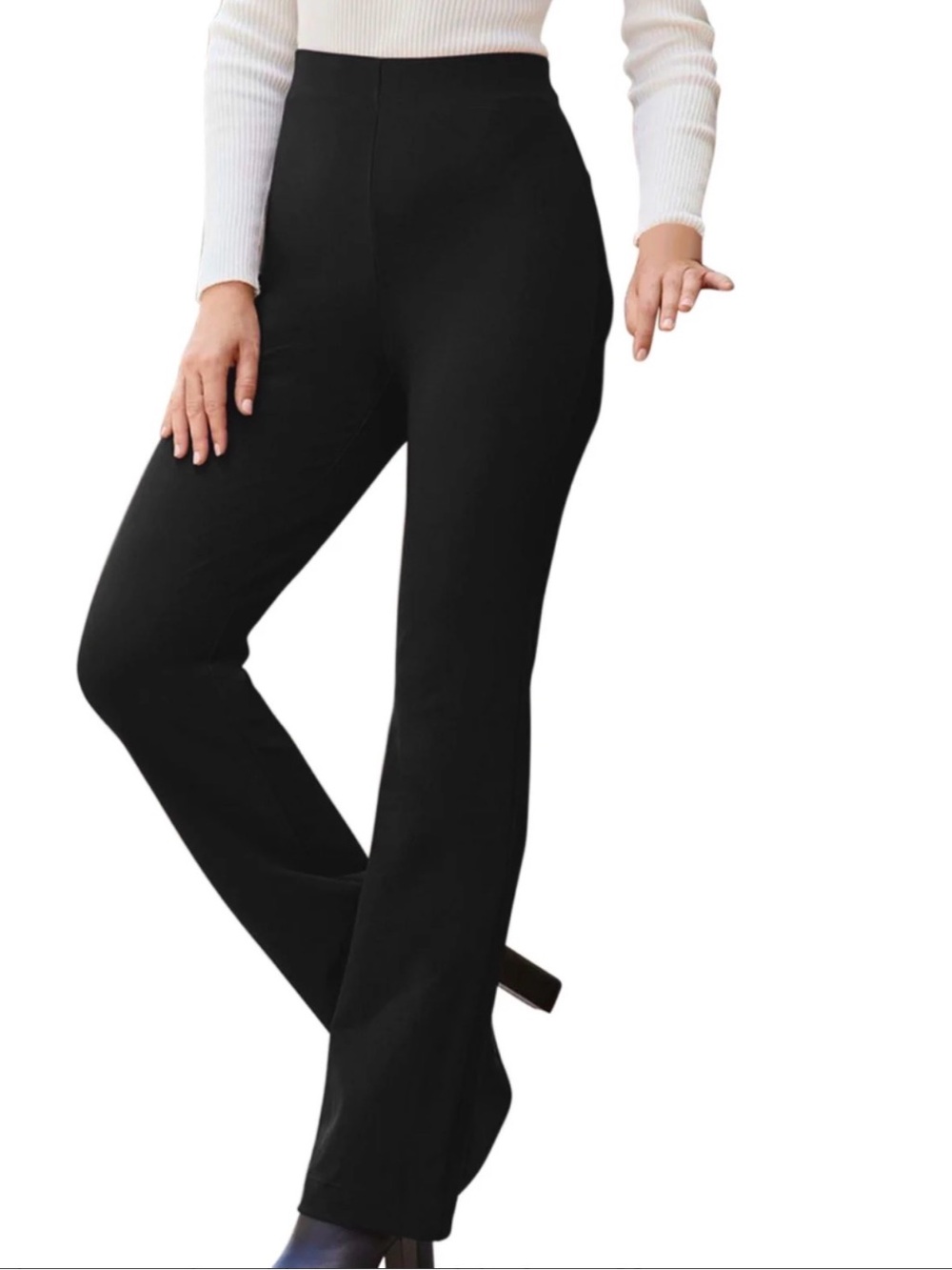 Black Boot Cut Women's Pants - Classic Flare